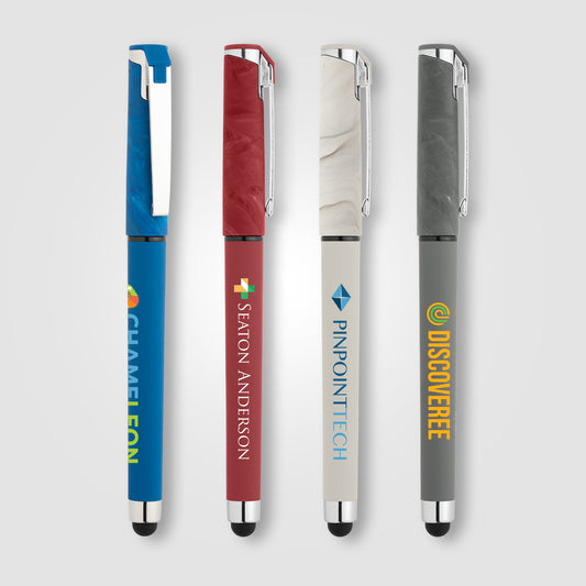 Stylo stylet Islander en plastique effet marbré