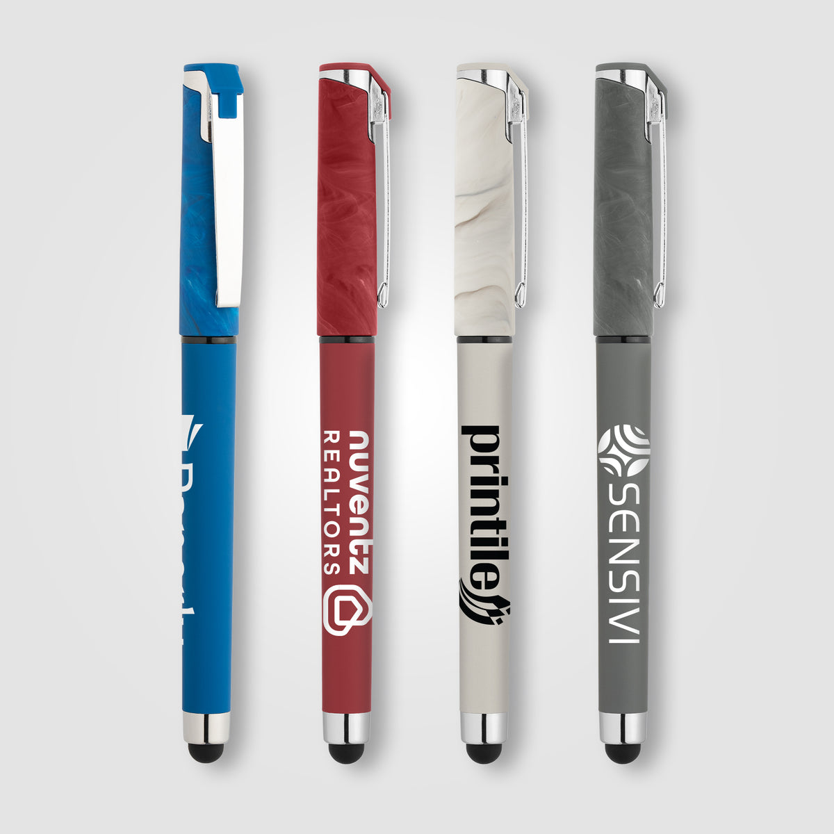 Stylo stylet Islander en plastique effet marbré
