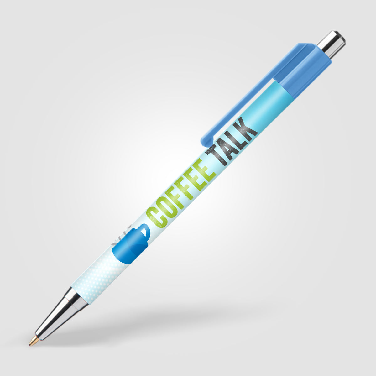 Stylo Astaire chrome avec embout coloré
