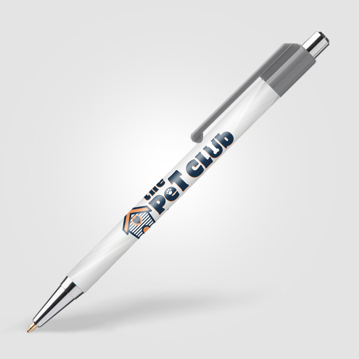 Stylo Astaire chrome avec embout coloré