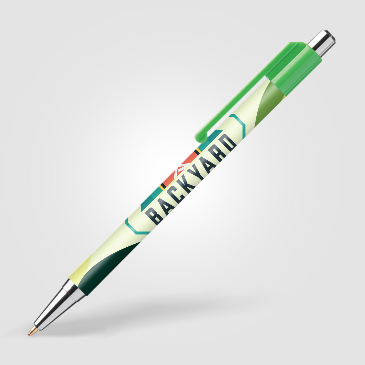 Stylo Astaire chrome avec embout coloré