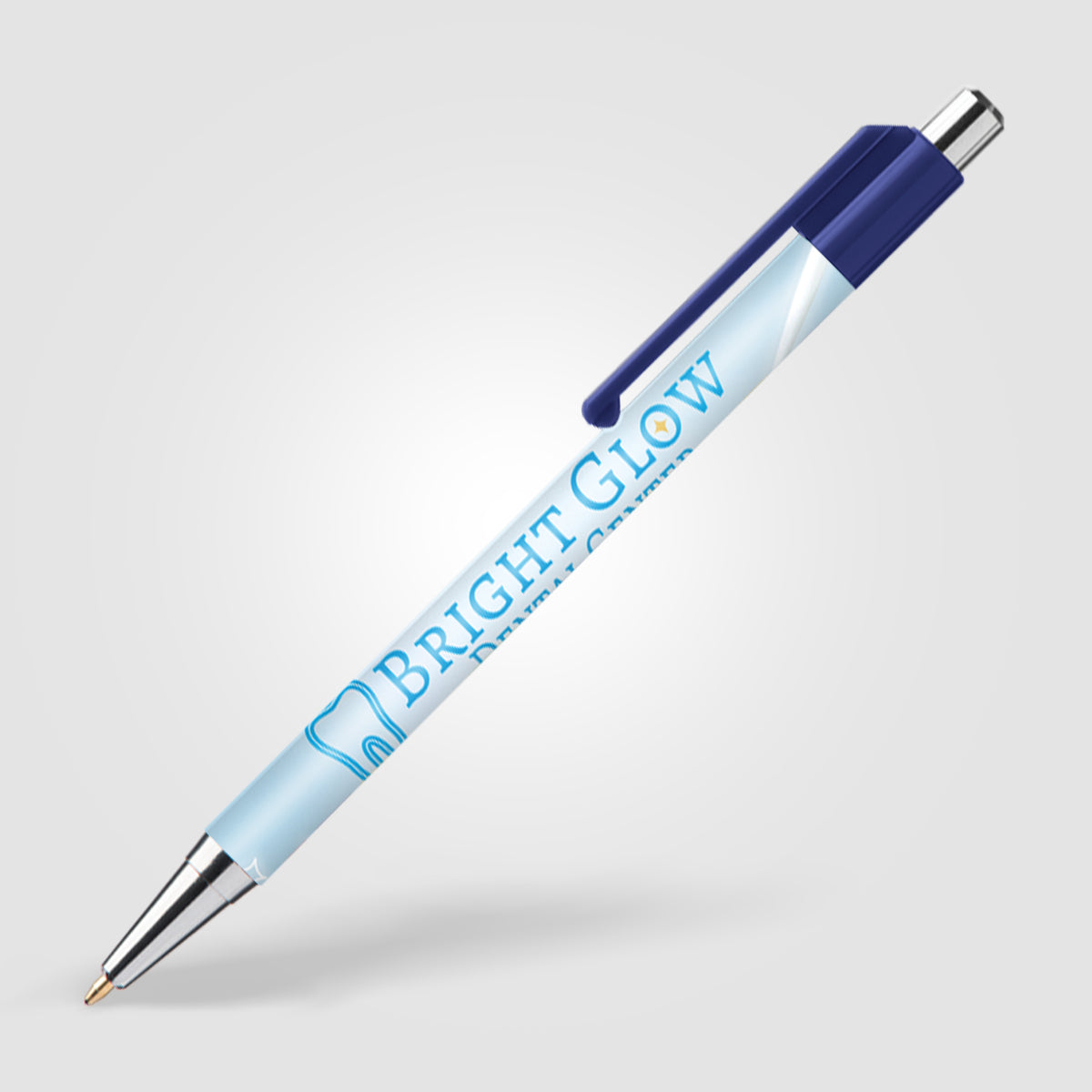 Stylo Astaire chrome avec embout coloré