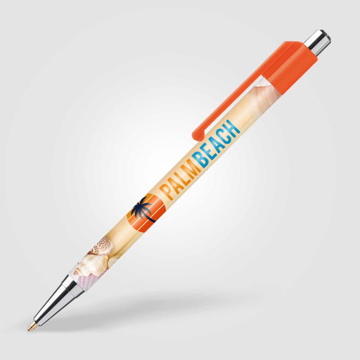 Stylo Astaire chrome avec embout coloré
