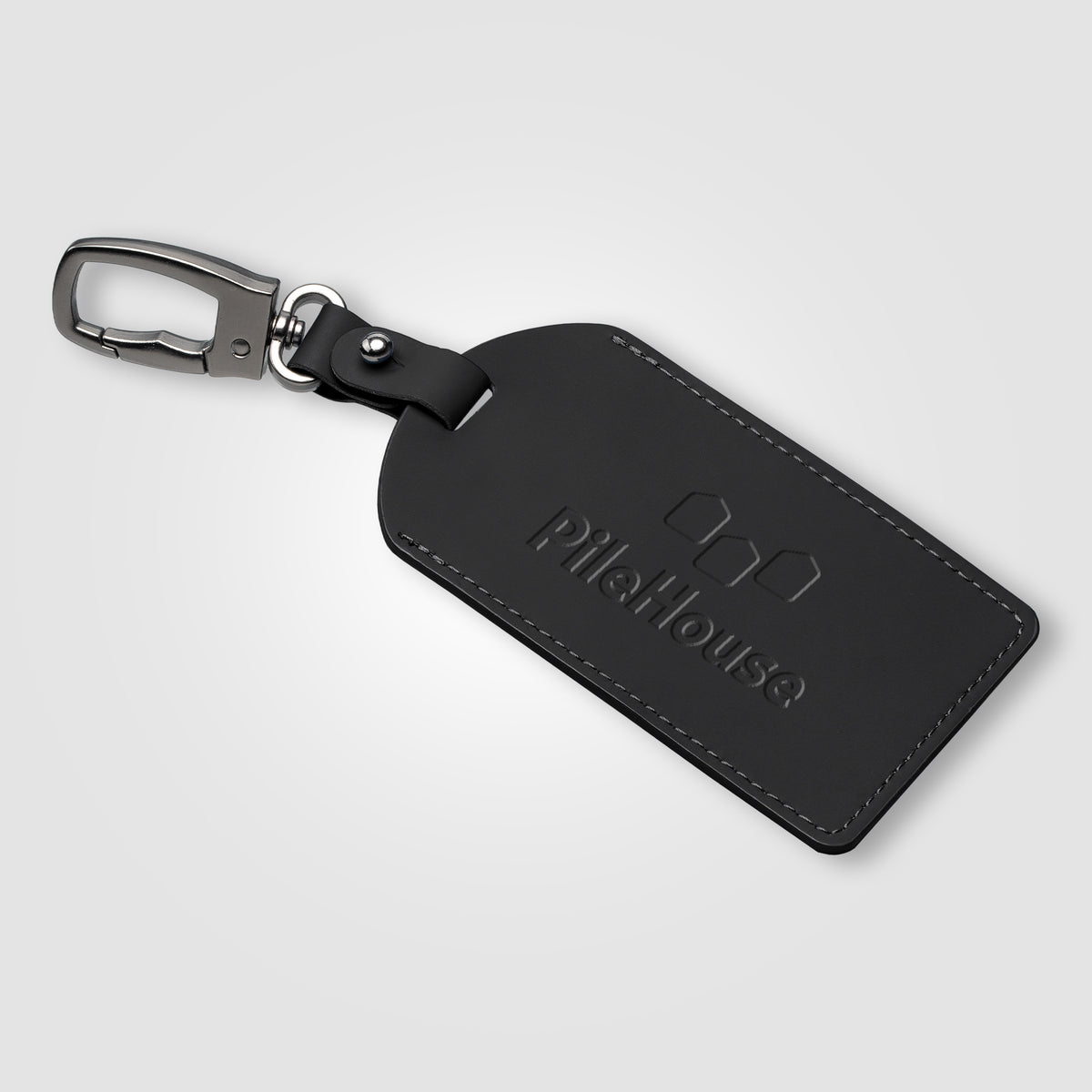 Étiquette de bagage Malmö en métal recyclé avec mousqueton – 6,5 × 17,5 cm