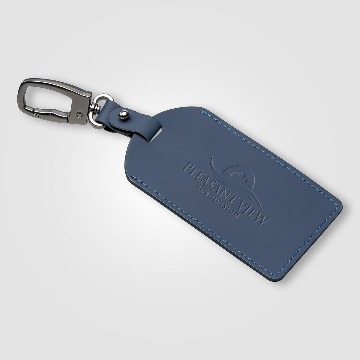 Étiquette de bagage Malmö en métal recyclé avec mousqueton – 6,5 × 17,5 cm