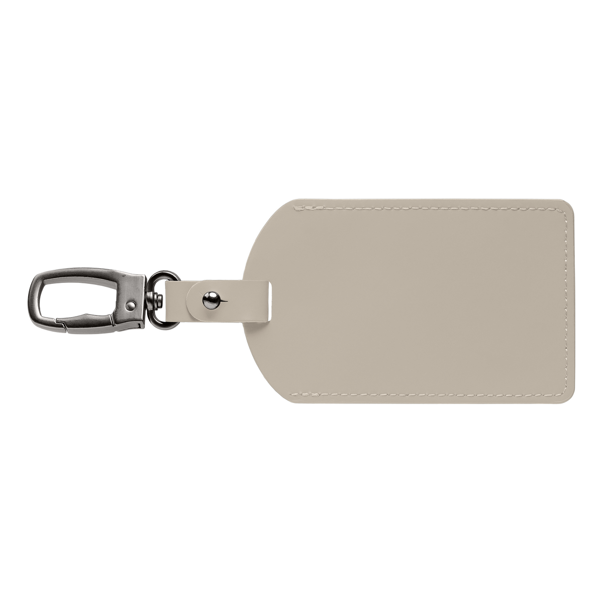 Étiquette de bagage Malmö en métal recyclé avec mousqueton – 6,5 × 17,5 cm