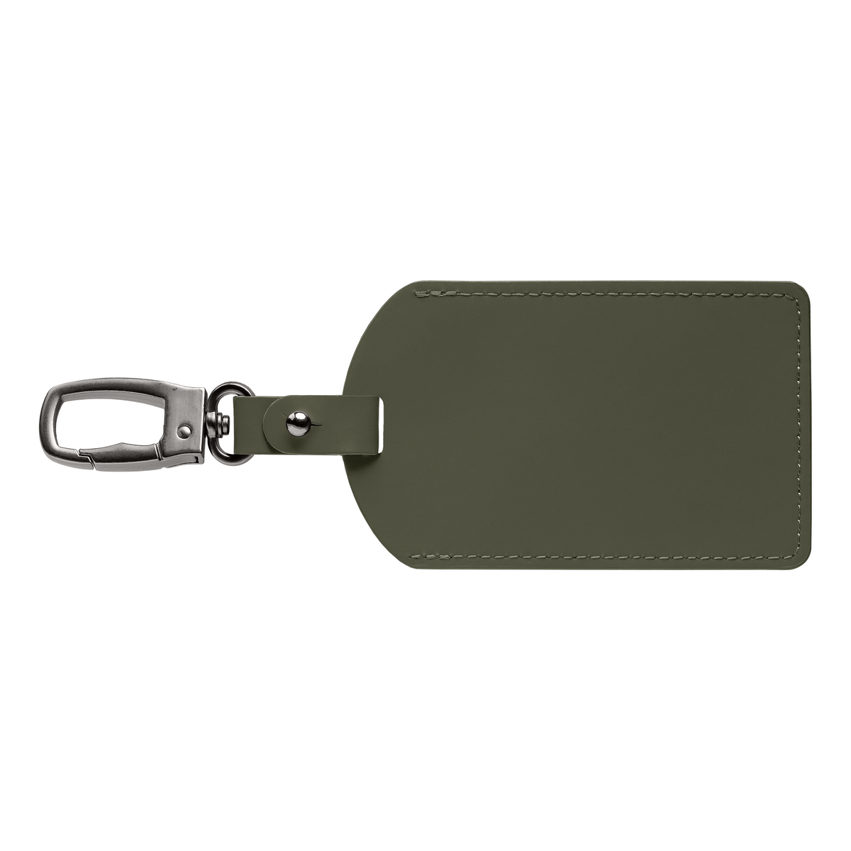 Étiquette de bagage Malmö en métal recyclé avec mousqueton – 6,5 × 17,5 cm