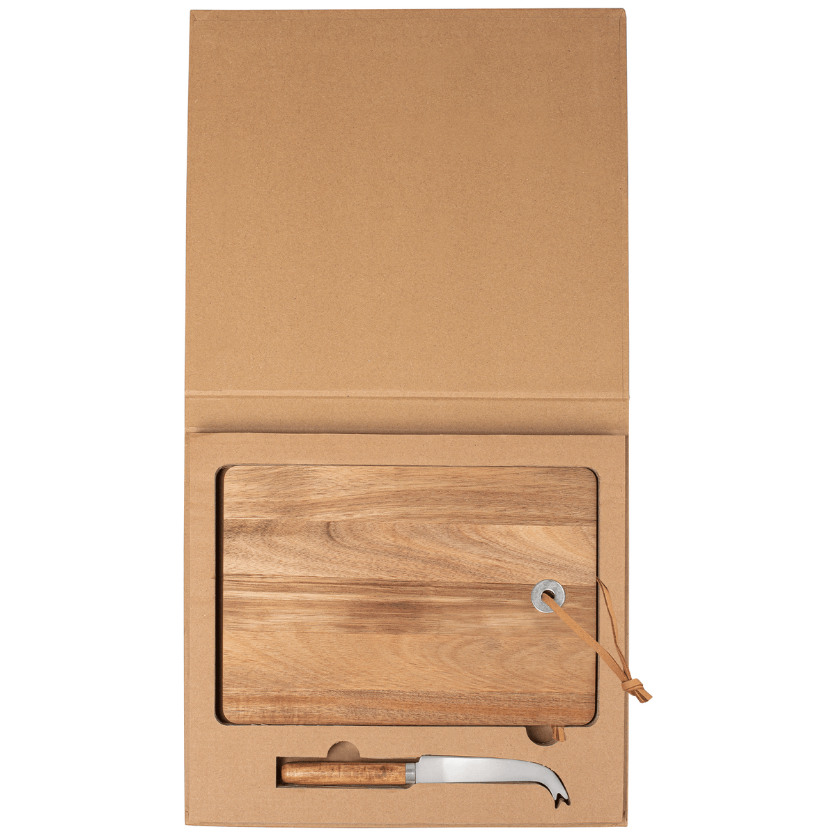 Set Mysa, couteau à fromage suspendu et planche en bambou FSC - 262 x 290 x 25 mm