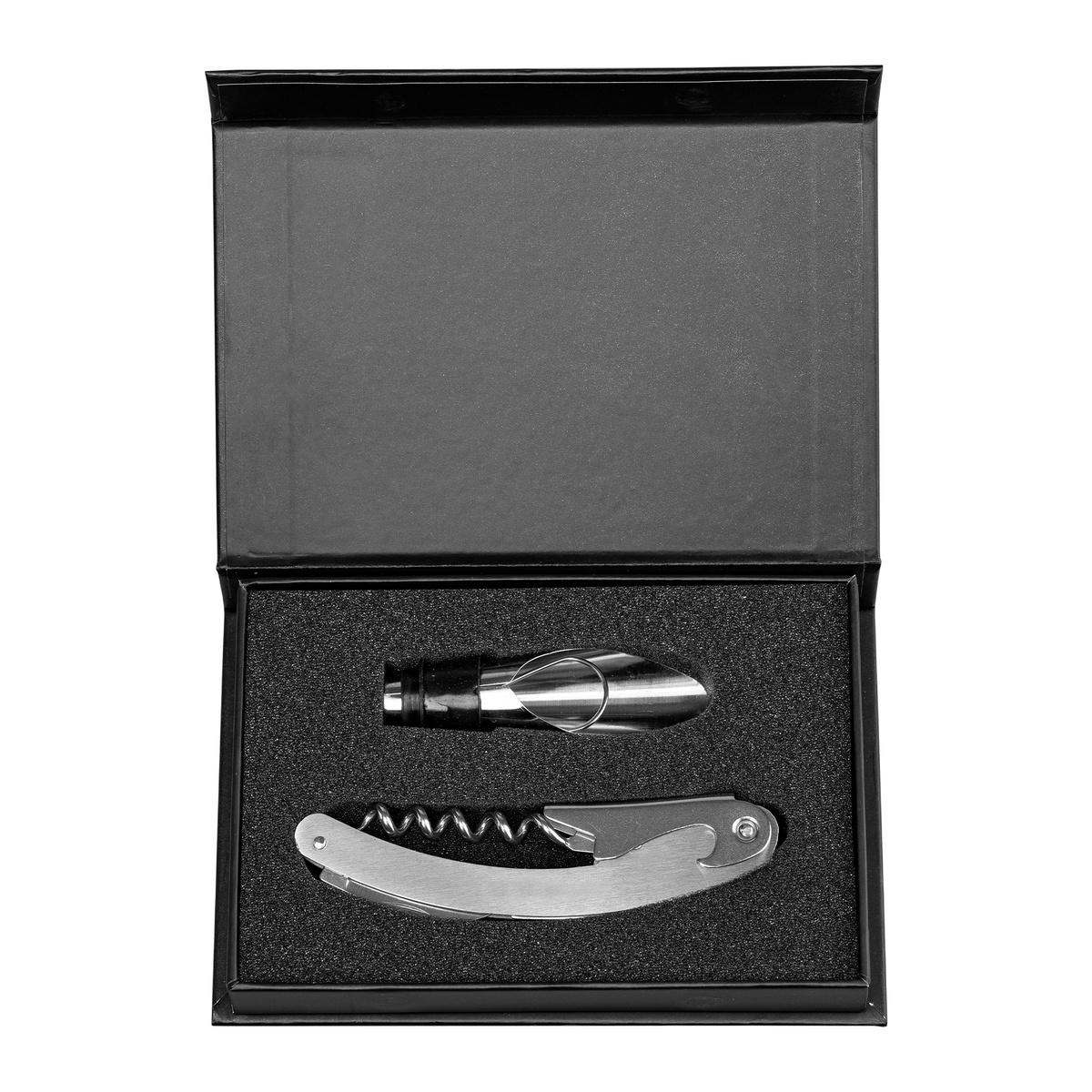 Coffret Cadeau Raven – Ensemble de Vin en Acier Inoxydable et Silicone – 2 pièces