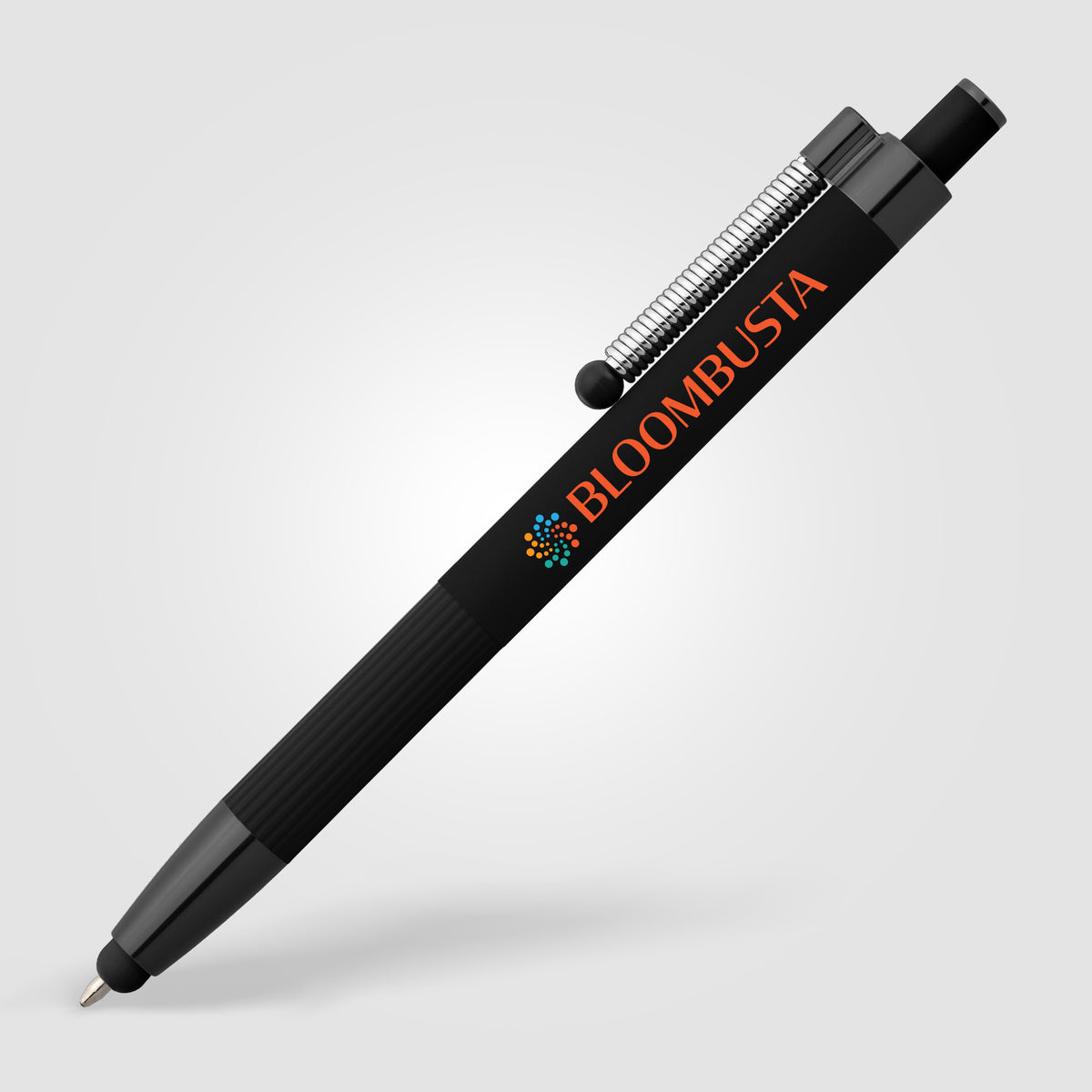Stylo Lisbon, aluminium recyclé, monochrome, stylet anti-stress