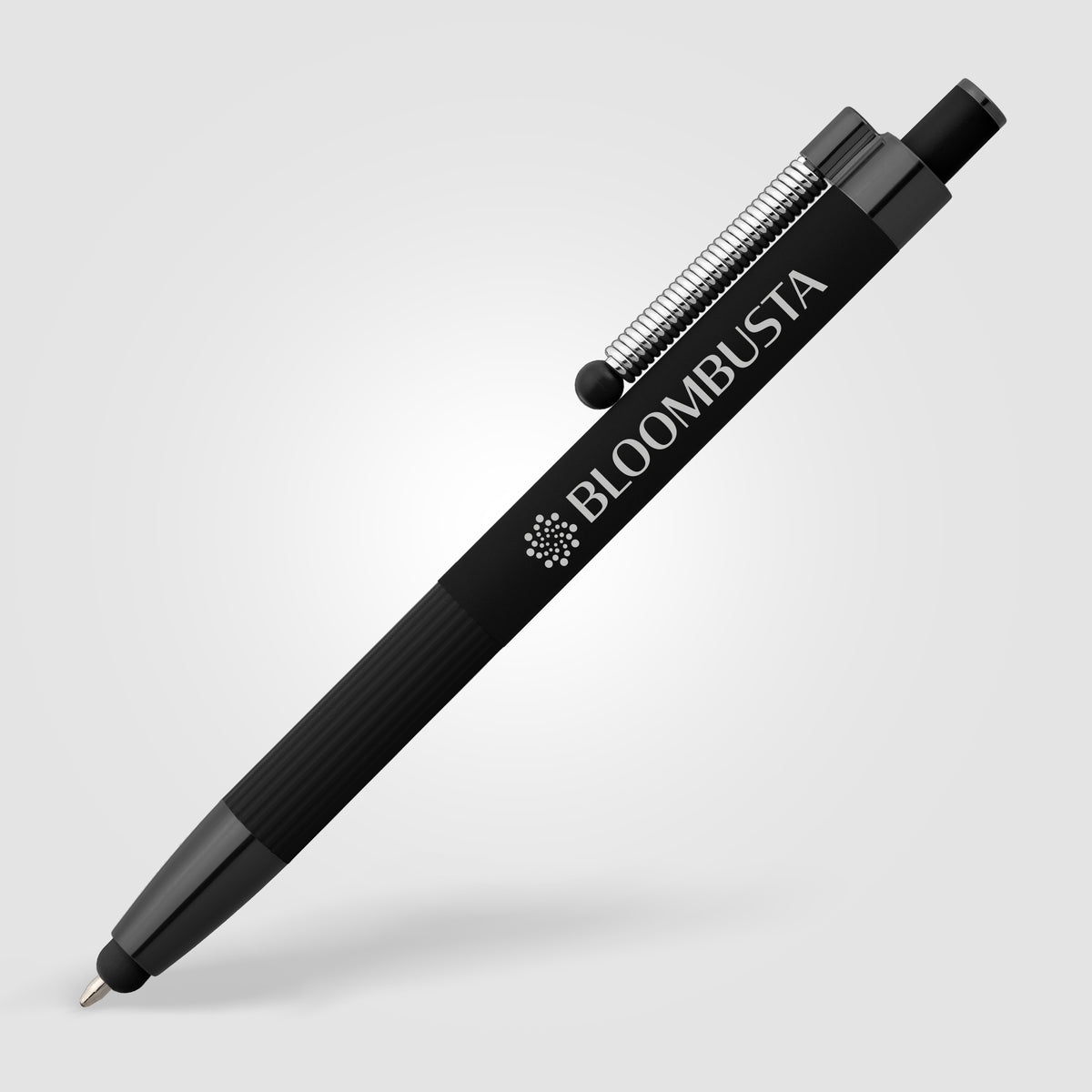 Stylo Lisbon, aluminium recyclé, monochrome, stylet anti-stress