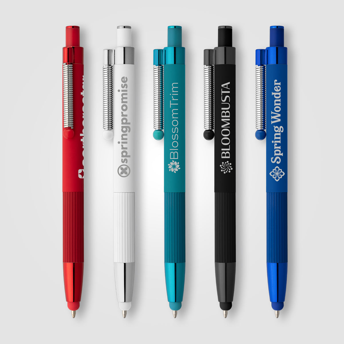 Stylo Lisbon, aluminium recyclé, monochrome, stylet anti-stress