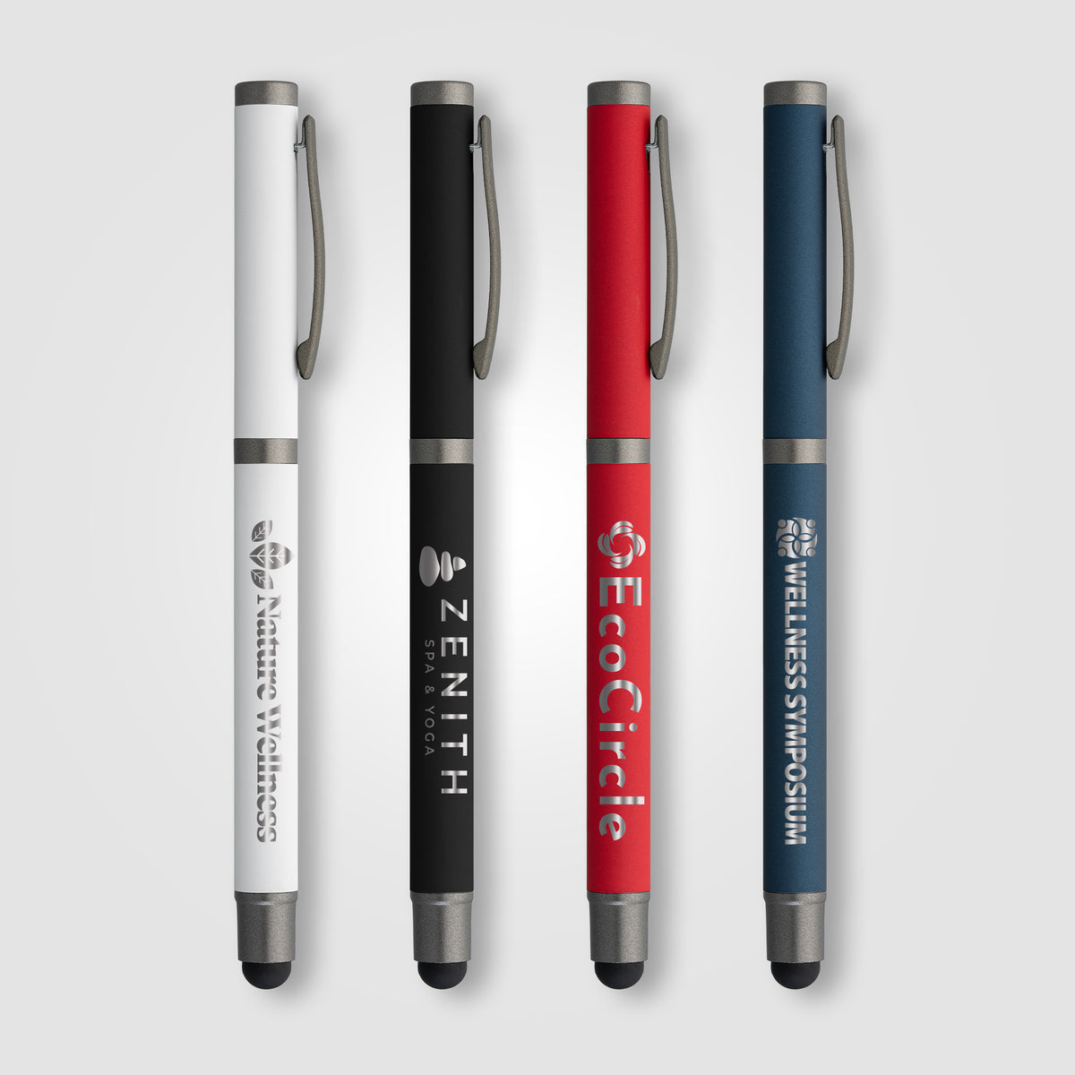 Stylo gel à stylet Bowie en aluminium recyclé