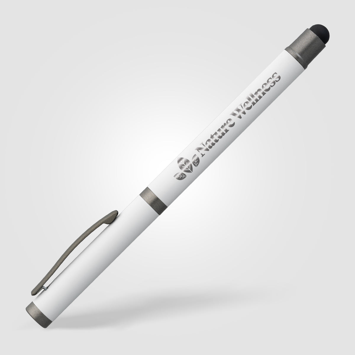 Stylo gel à stylet Bowie en aluminium recyclé