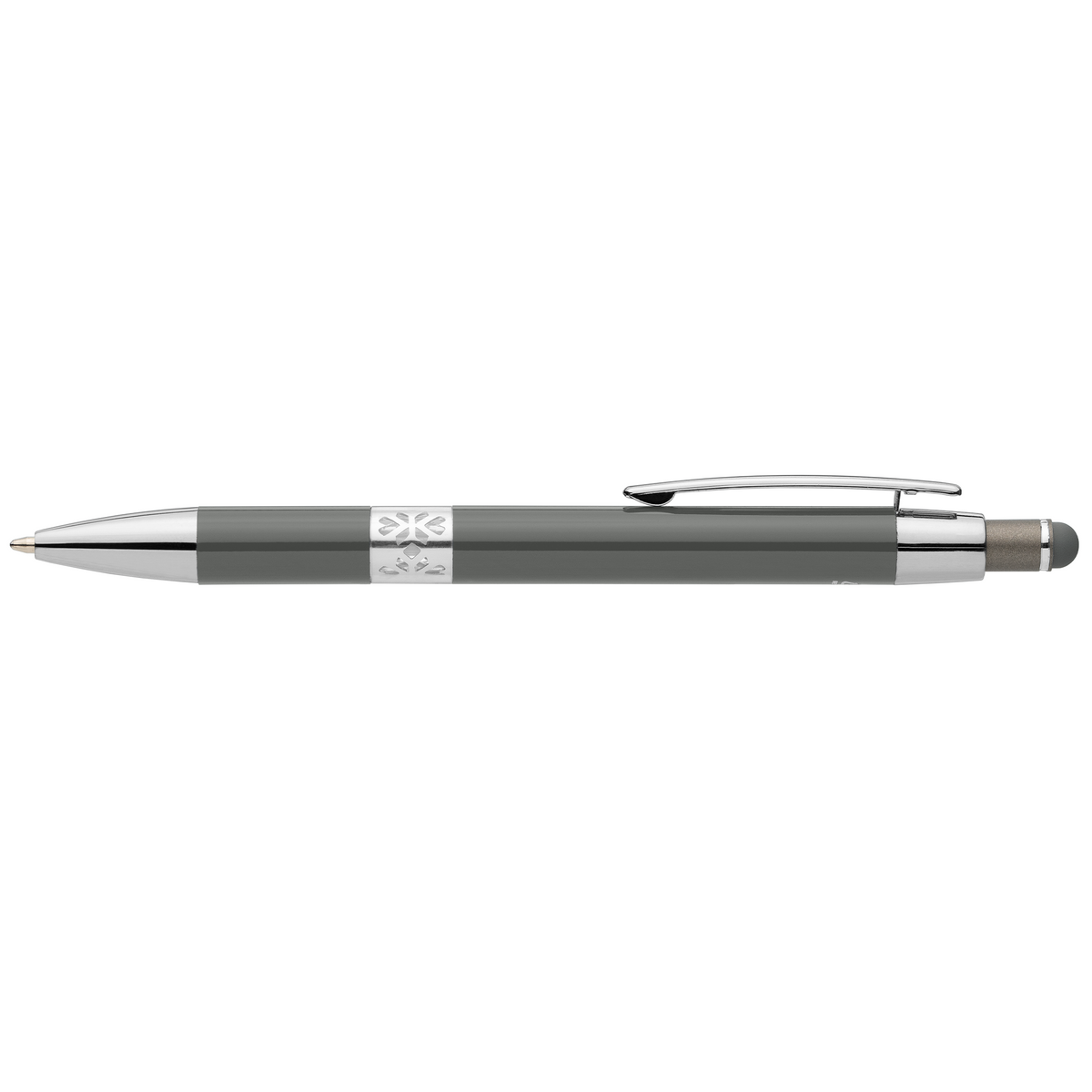 Stylo Adorn en aluminium recyclé avec finition chromée et stylet