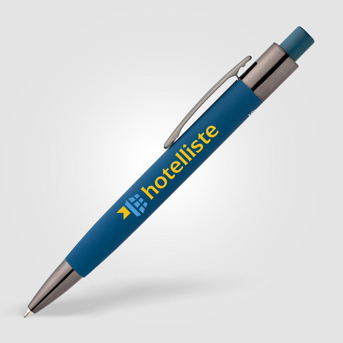 Stylo Malmö en aluminium recyclé avec corps soft-touch