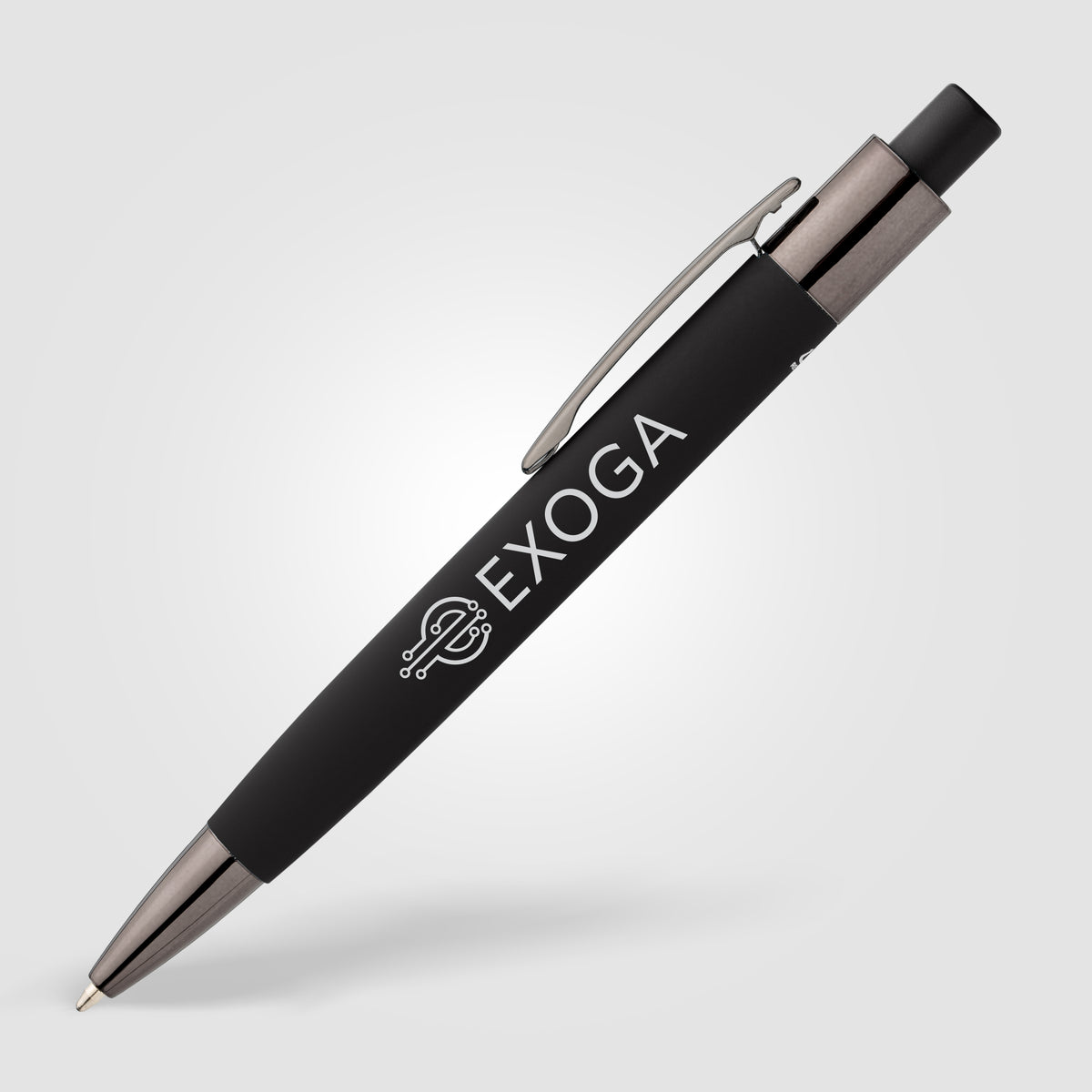 Stylo Malmö en aluminium recyclé avec corps soft-touch