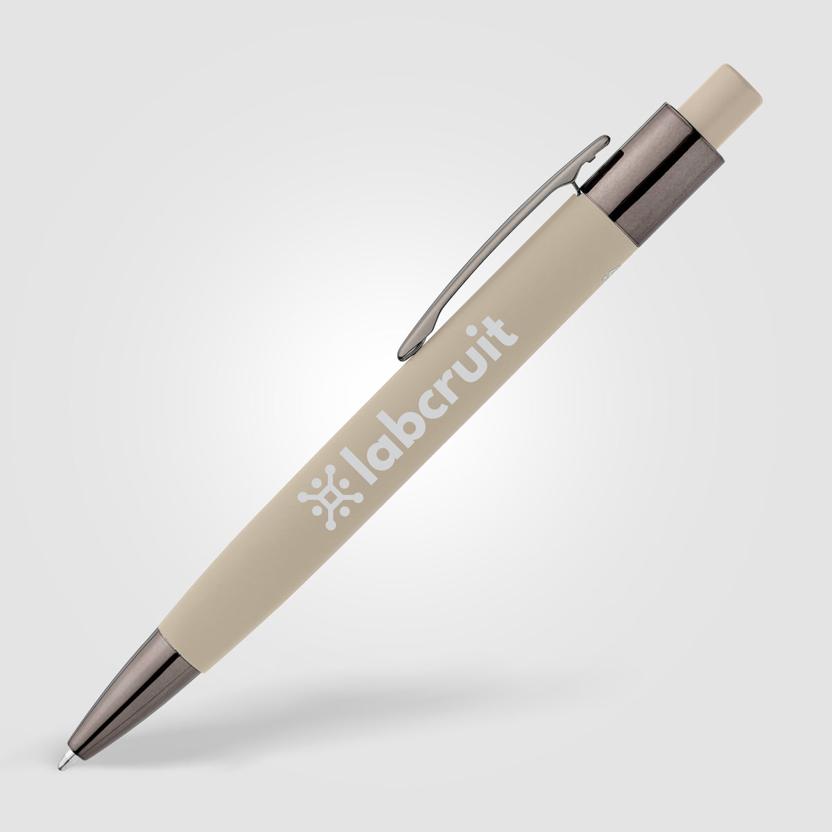 Stylo Malmö en aluminium recyclé avec corps soft-touch