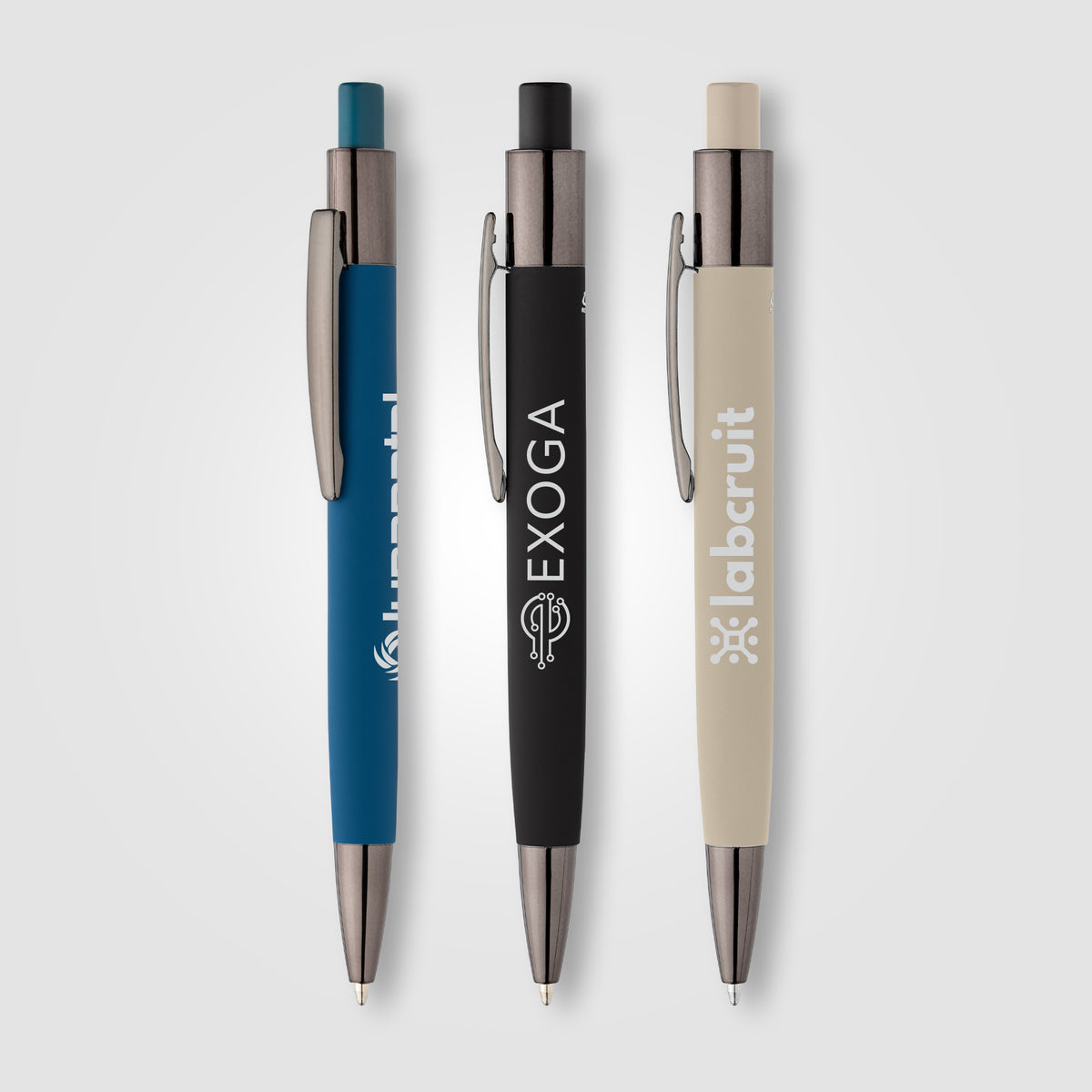 Stylo Malmö en aluminium recyclé avec corps soft-touch