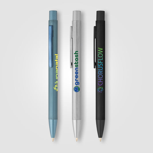 Stylo texturé Majesty en aluminium recyclé