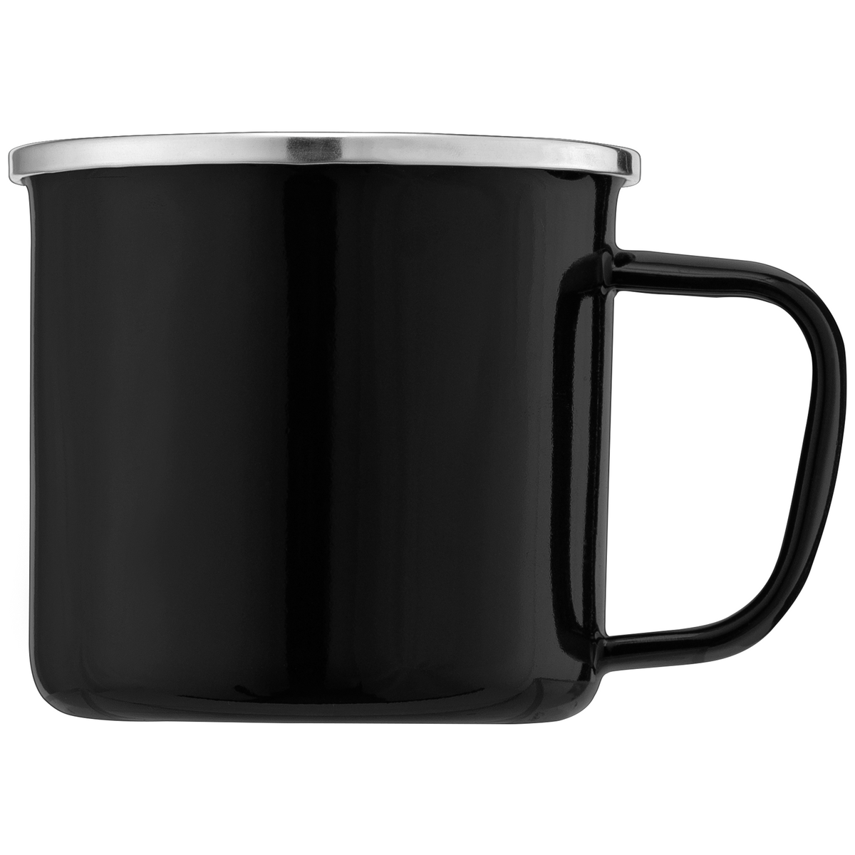 Wyoming - 385 ml Mug de camping émaillé avec bord en acier inoxydable