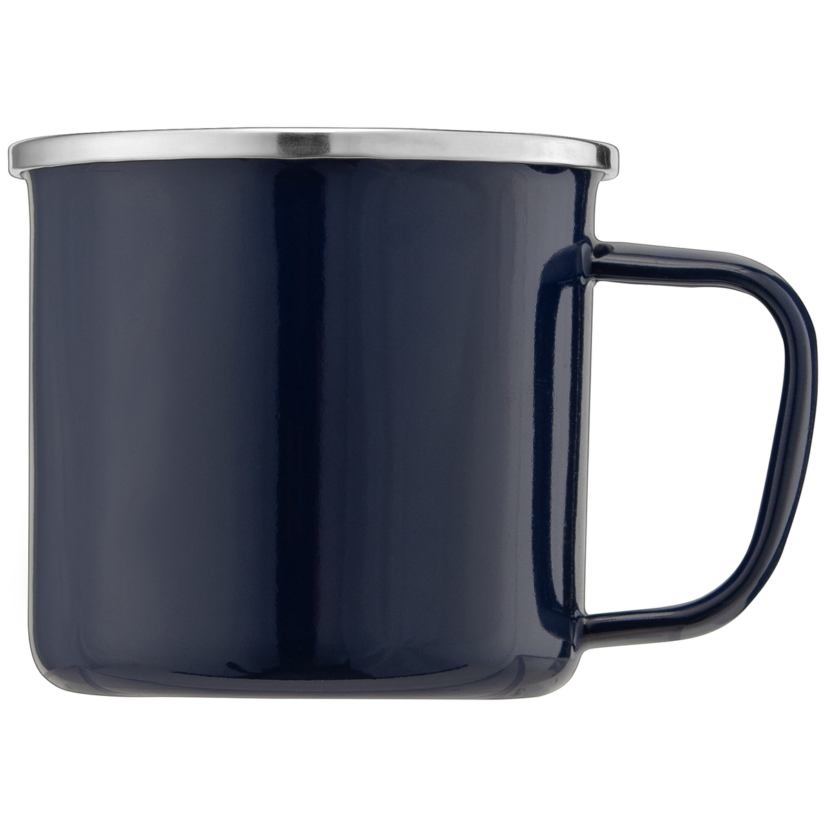 Wyoming - 385 ml Mug de camping émaillé avec bord en acier inoxydable