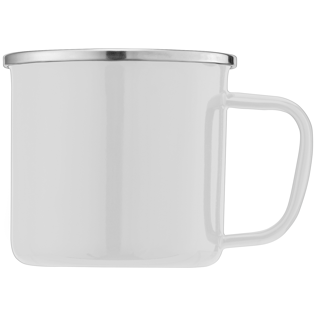Wyoming - 385 ml Mug de camping émaillé avec bord en acier inoxydable