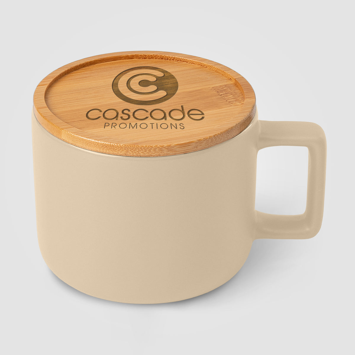 Café Virtuoso - 355 ml Tasse en céramique avec couvercle en bambou