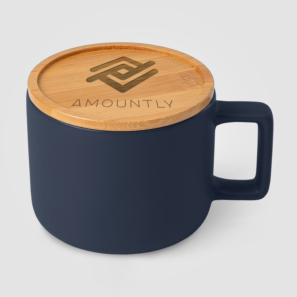 Café Virtuoso - 355 ml Tasse en céramique avec couvercle en bambou
