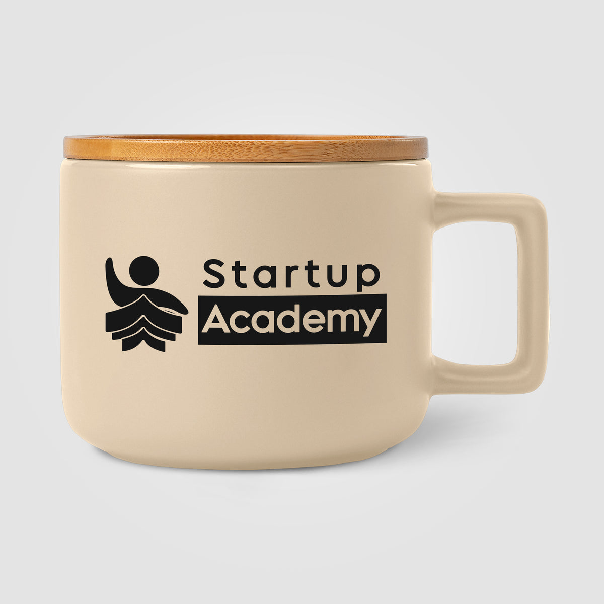 Café Virtuoso - 355 ml Tasse en céramique avec couvercle en bambou