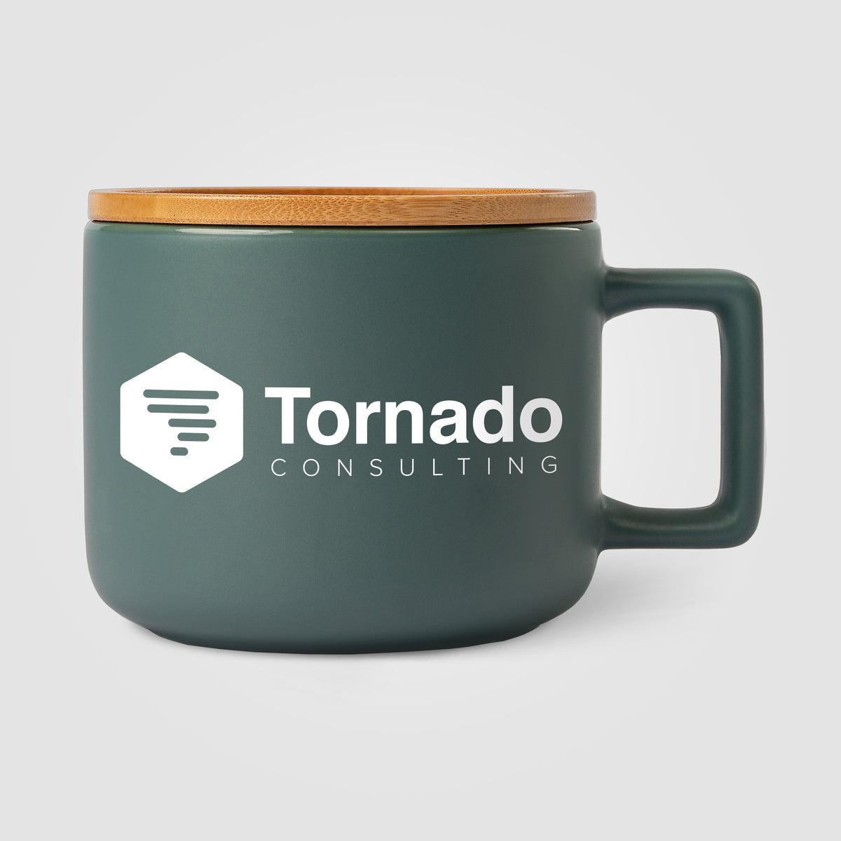 Café Virtuoso - 355 ml Tasse en céramique avec couvercle en bambou