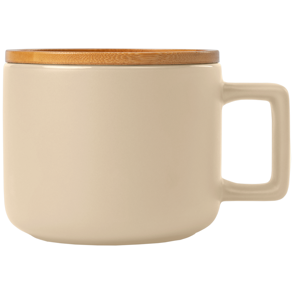 Café Virtuoso - 355 ml Tasse en céramique avec couvercle en bambou