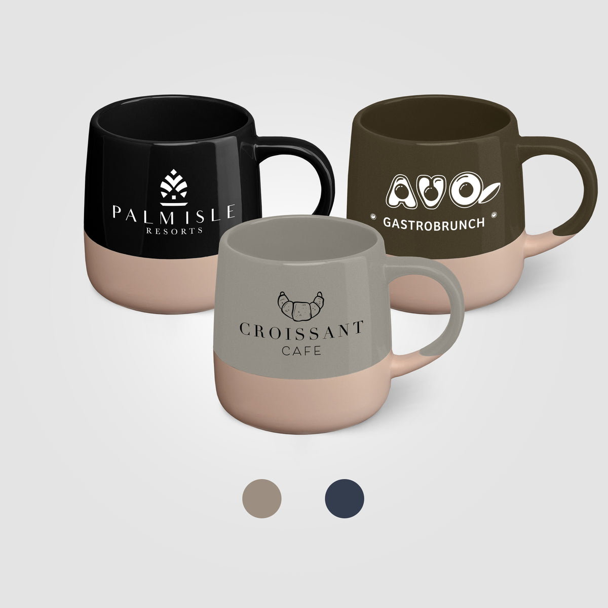 Mug Atlas, céramique, design à blocs de couleur - 445 ml