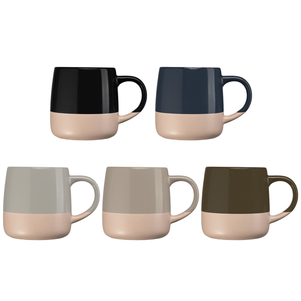 Mug Atlas, céramique, design à blocs de couleur - 445 ml