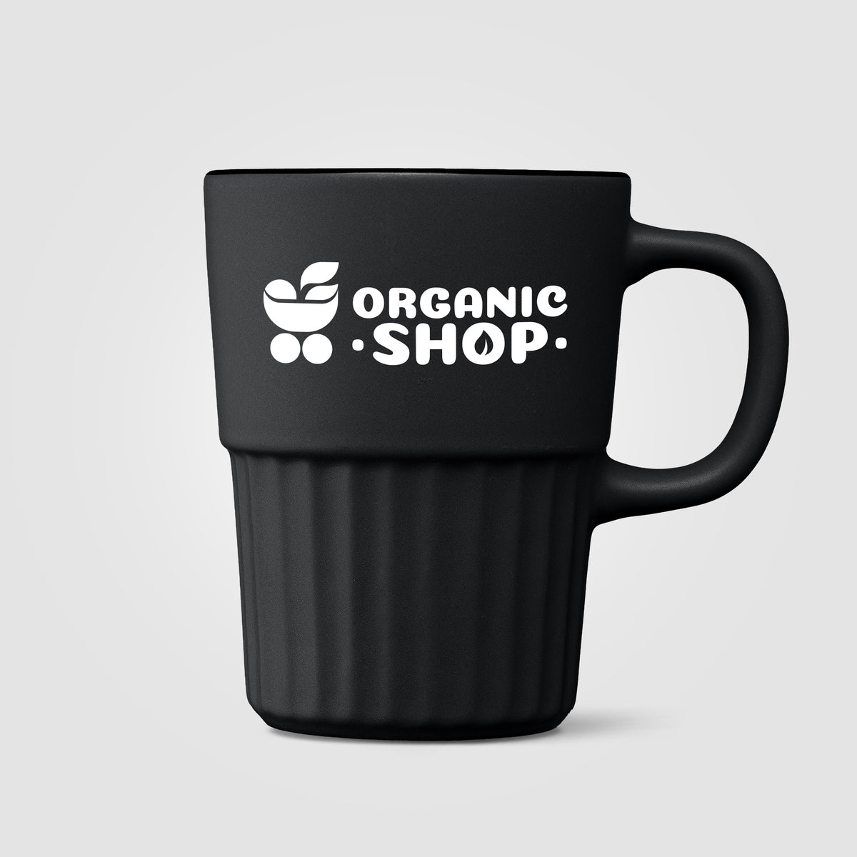 Mug Majesty en céramique avec finition mate et relief cannelé – 445 ml