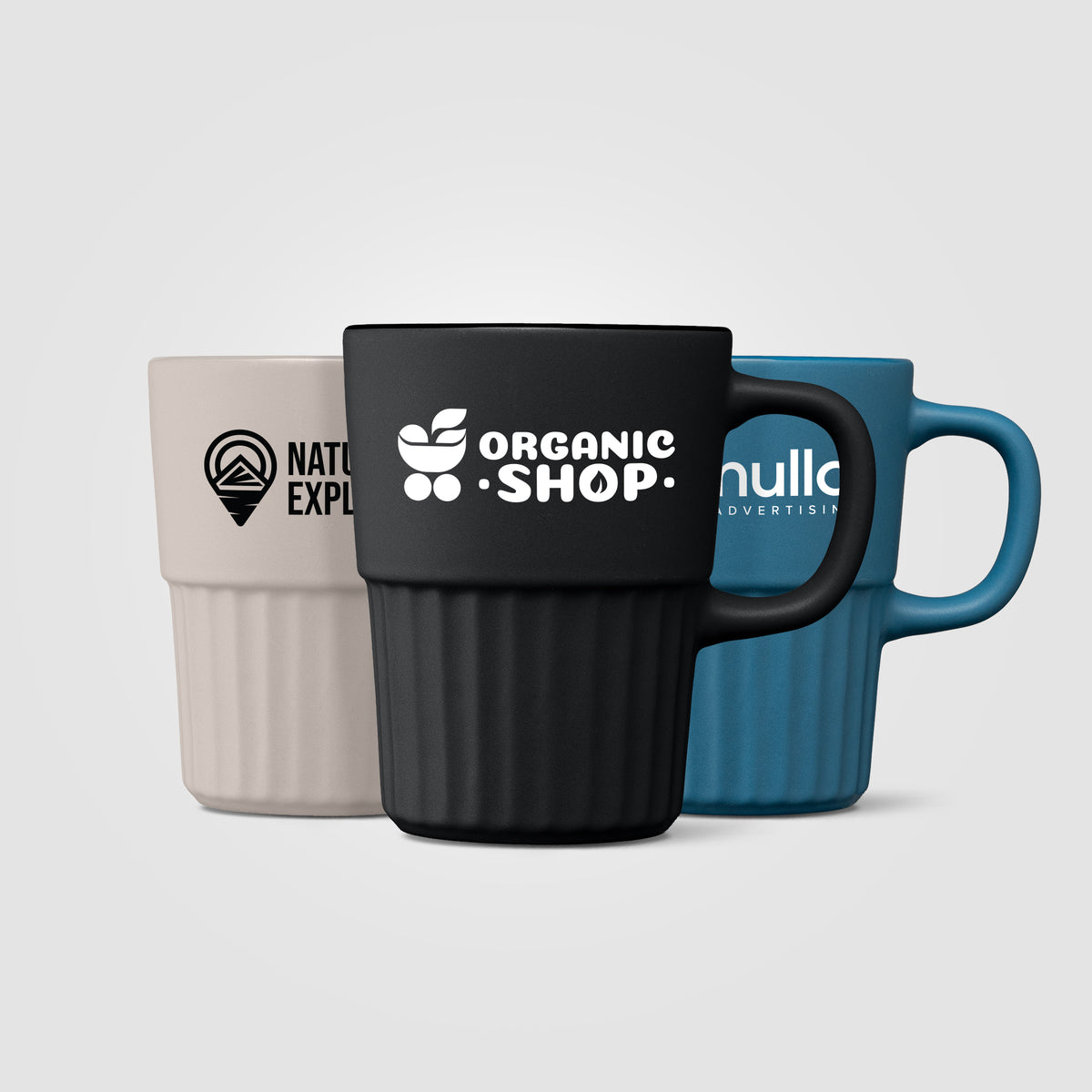 Mug Majesty en céramique avec finition mate et relief cannelé – 445 ml