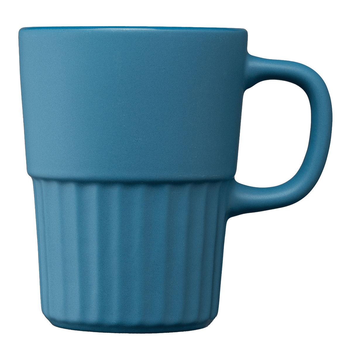 Mug Majesty en céramique avec finition mate et relief cannelé – 445 ml