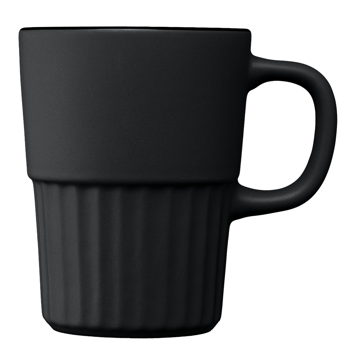 Mug Majesty en céramique avec finition mate et relief cannelé – 445 ml