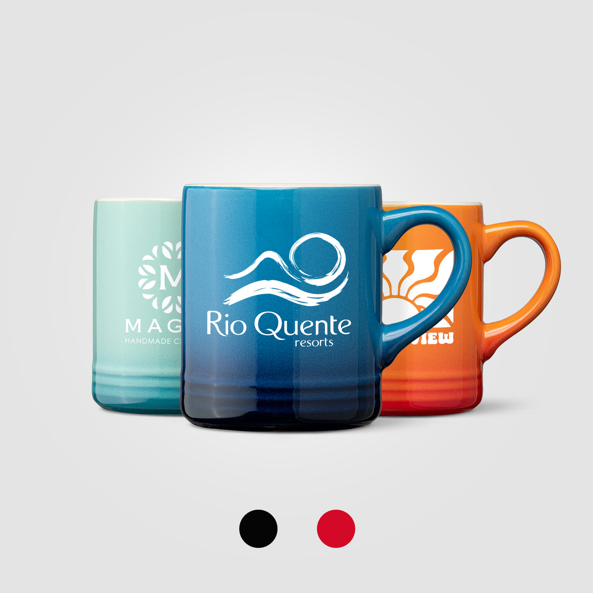 Mug Corin en céramique avec effet ombré silhouette – 355 ml