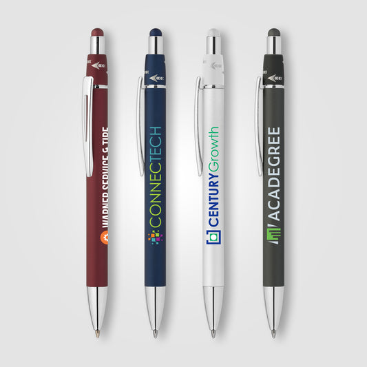 Orbit Spinner Stylo en métal chromé avec stylet