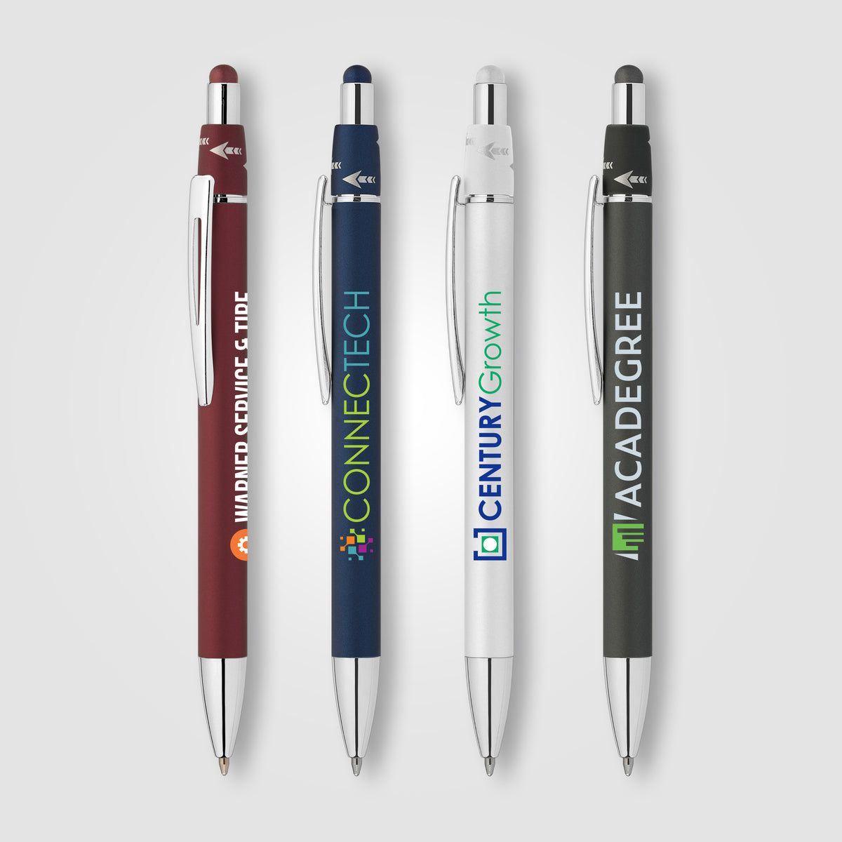 Orbit Spinner Stylo en métal chromé avec stylet