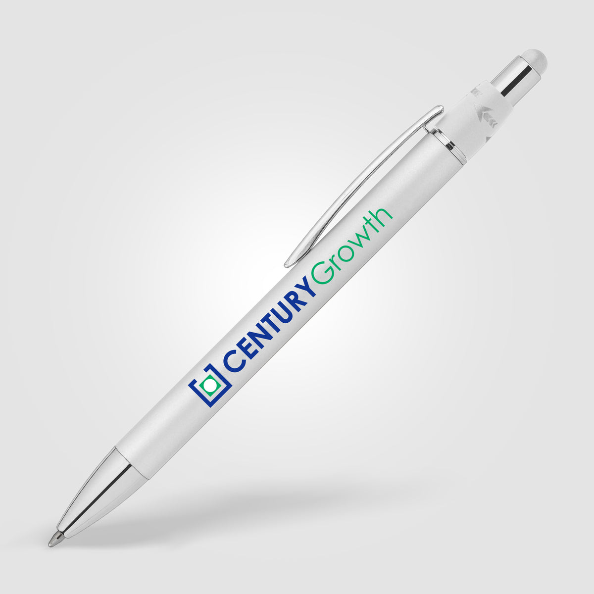 Orbit Spinner Stylo en métal chromé avec stylet
