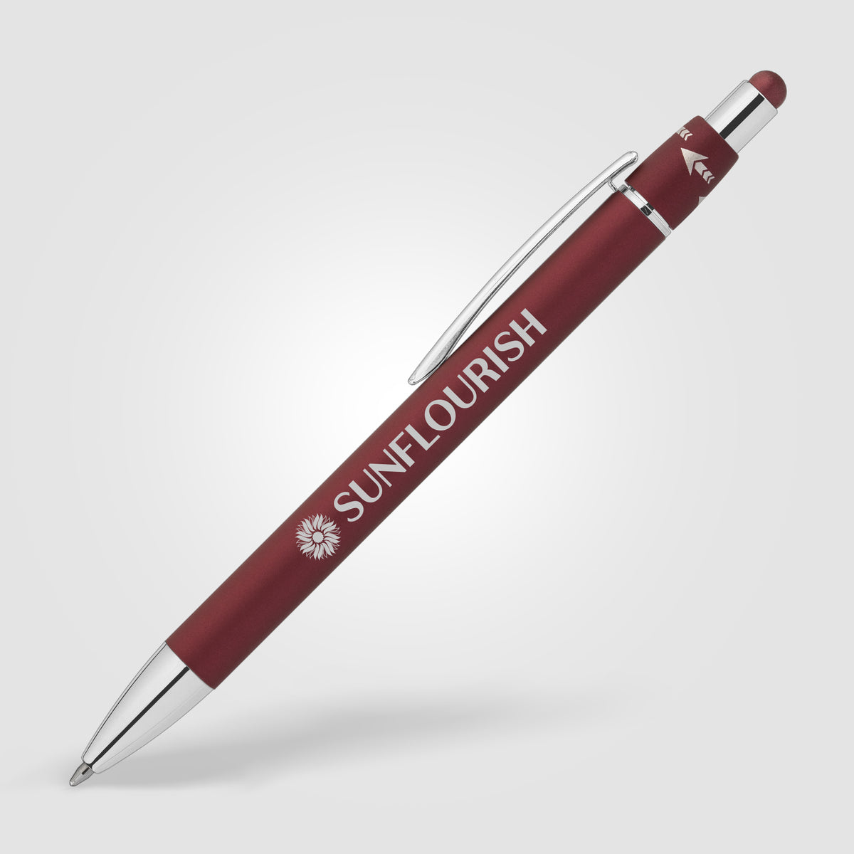 Orbit Spinner Stylo en métal chromé avec stylet