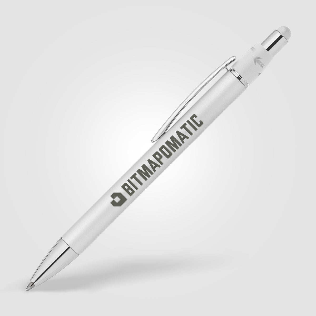 Orbit Spinner Stylo en métal chromé avec stylet