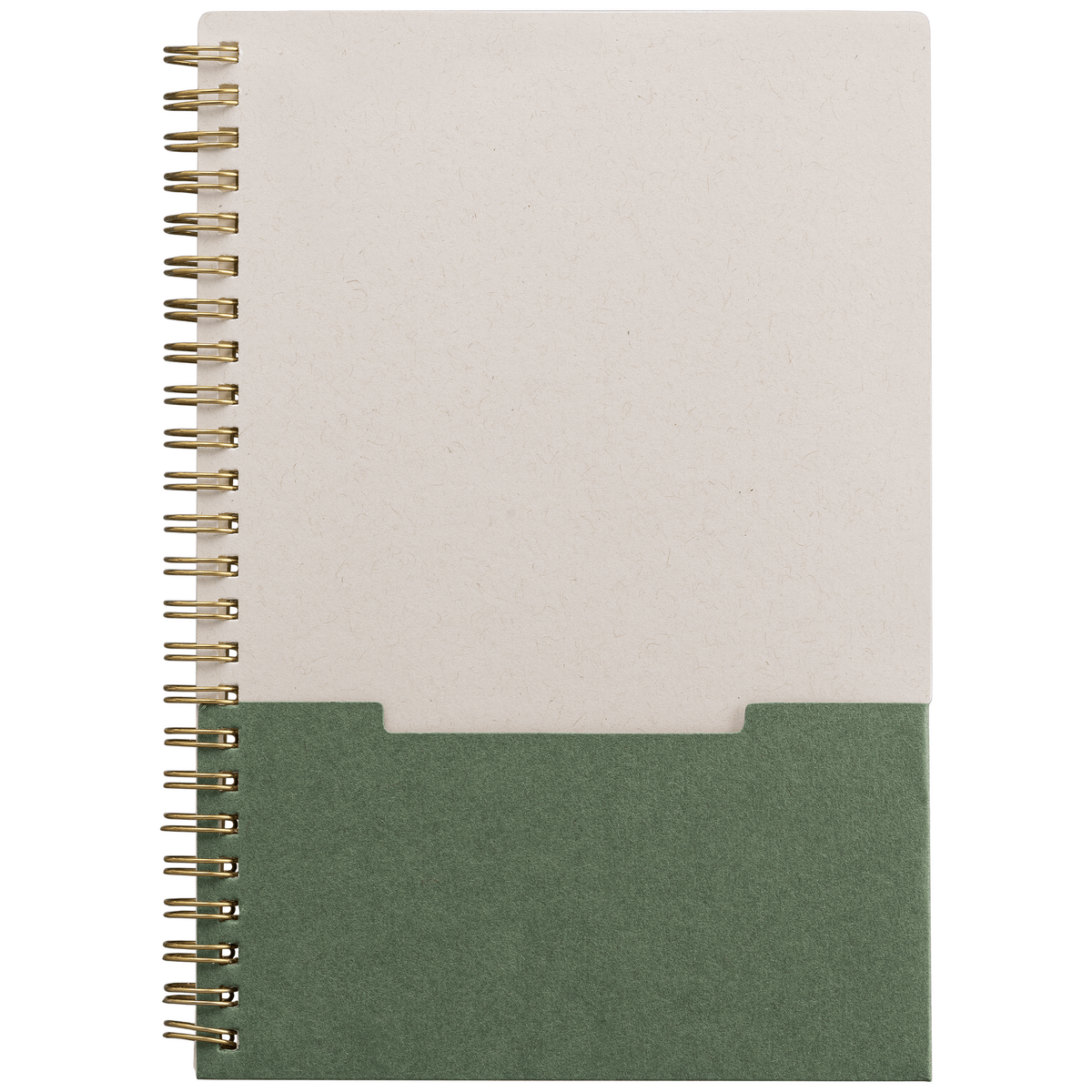 Carnet Lino, papier FSC, couverture à spirales, pages verticales- A5