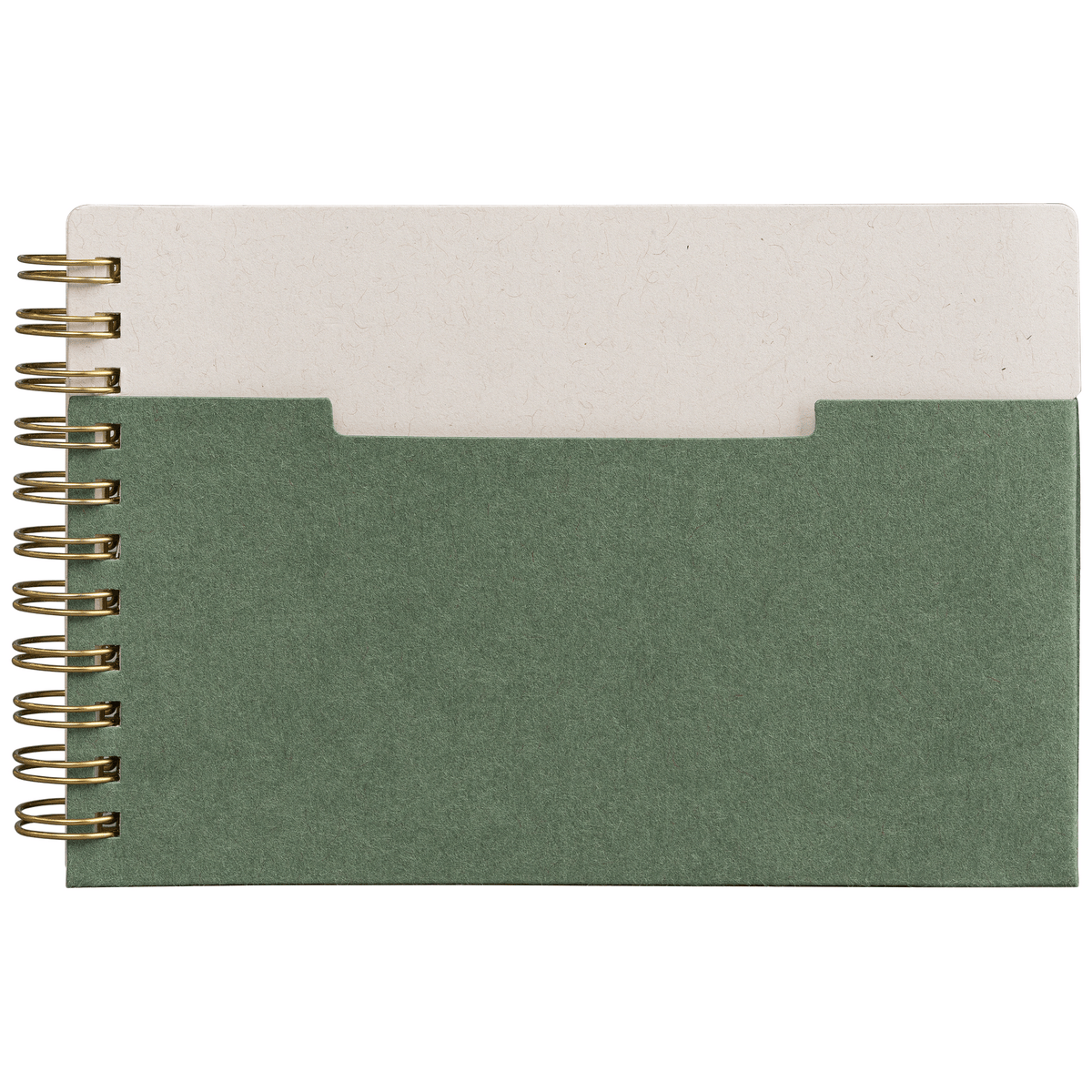 Carnet Lino, papier FSC, couverture à spirales, pages horizontales - A6