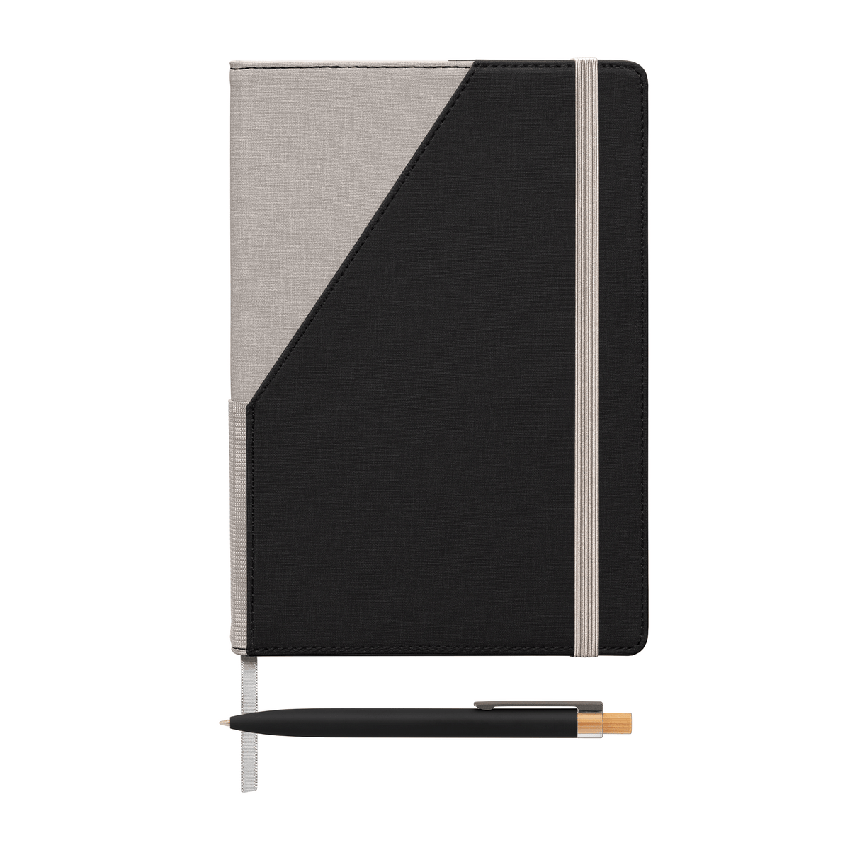 Ensemble carnet rechargeable Xanadu en PU recyclé bicolore avec stylo – A5