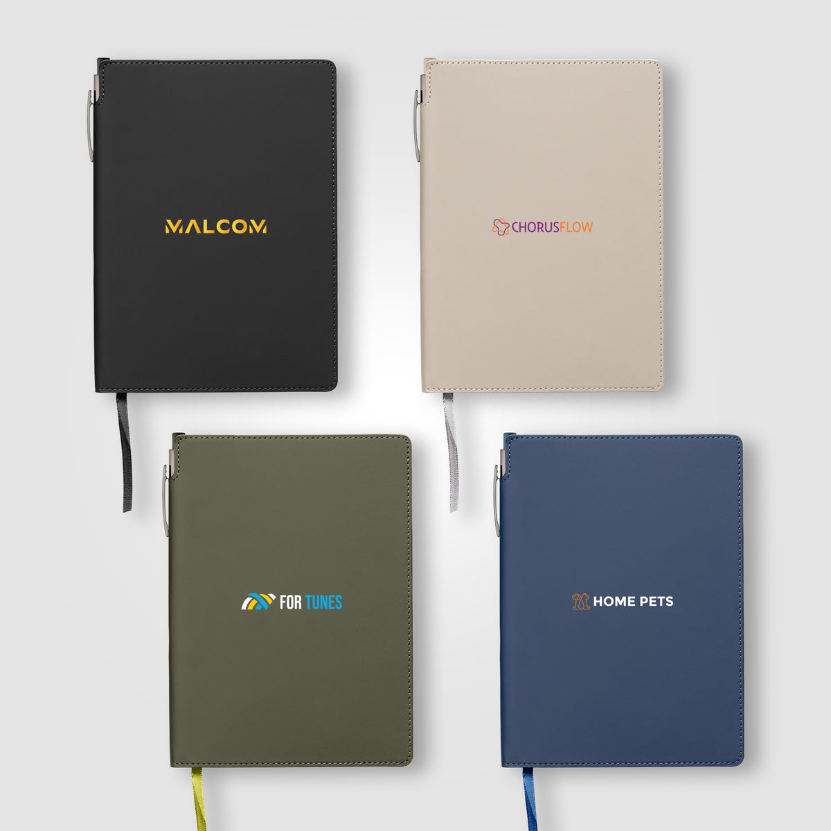 Carnet Malmö à couverture souple recyclée + stylo – A5