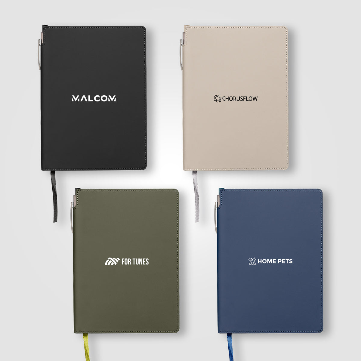 Carnet Malmö à couverture souple recyclée + stylo – A5
