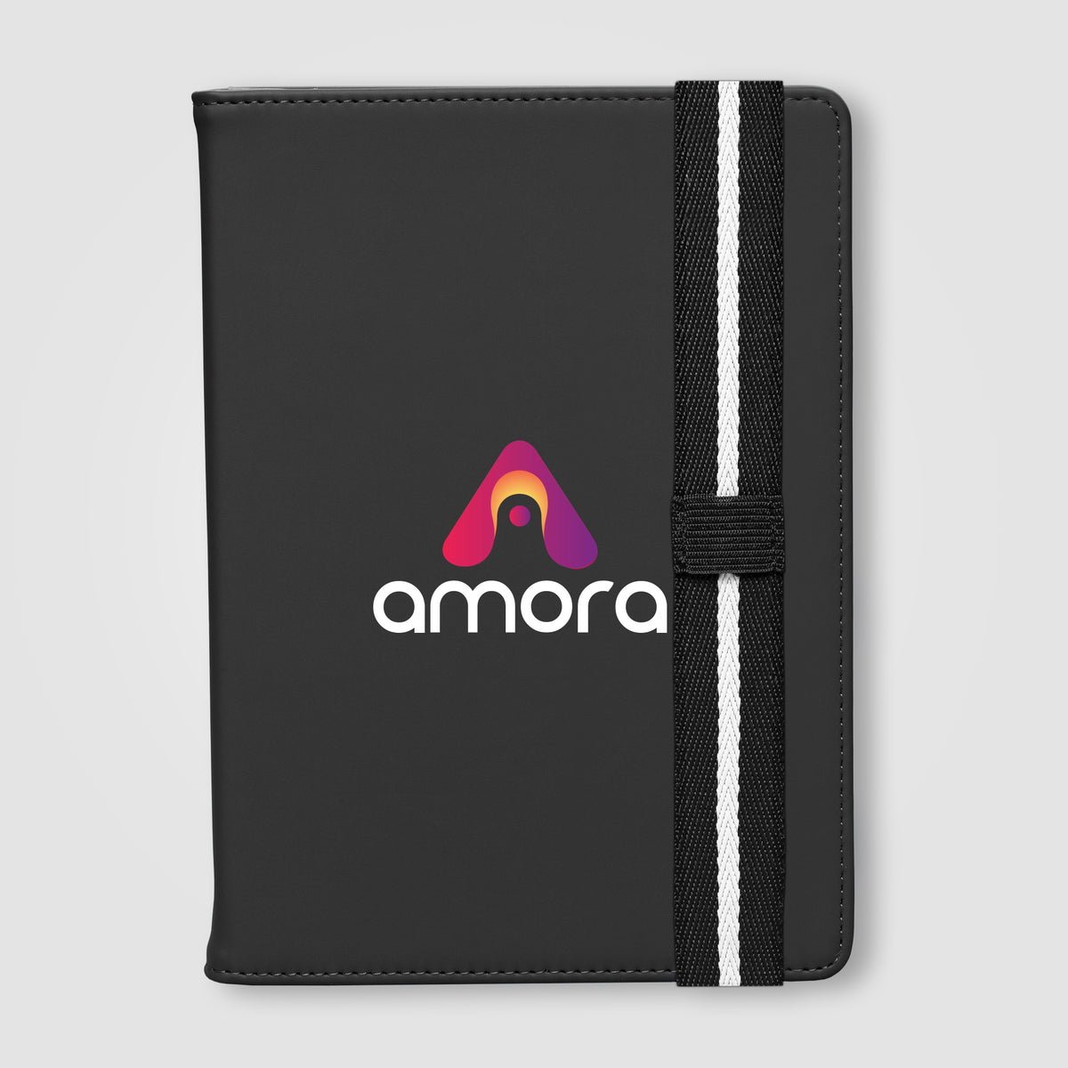 Journal rechargeable Newport en PU recyclé à motif chevron – A5